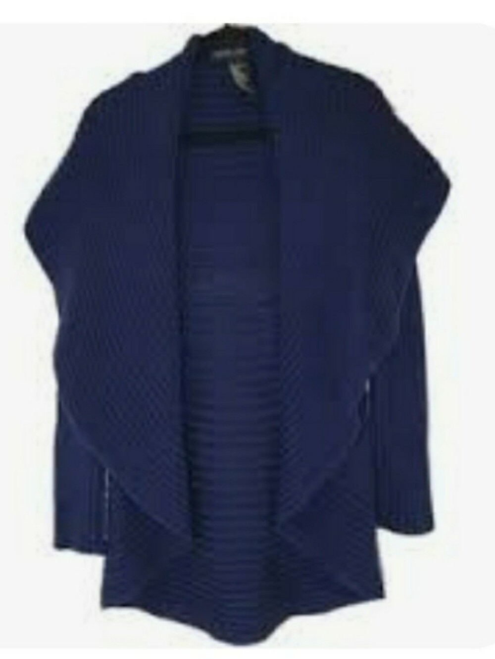 Ralph Lauren Black Label Open-Front Navy Draped Knit Cardigan S